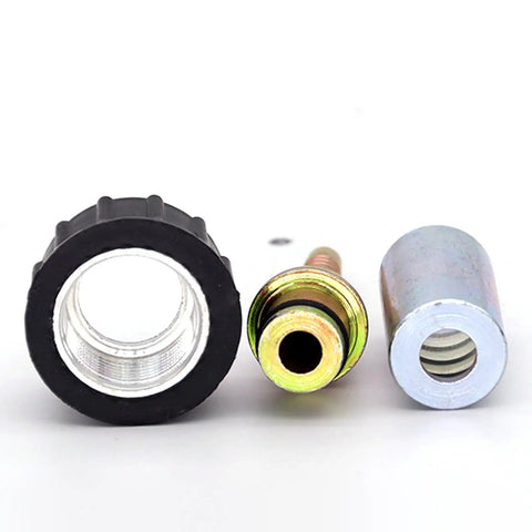 Stainless Steel 3000 PSI High Pressure Washer Hose Connector Quick Fix Insert Fitting For Auto Care parts, front view.