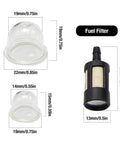 AC04122 Fuel Line Kit With Filter And Primer Bulb Replacement dimensions for Zama Poulan Craftsman Husqvarna.
