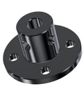 Two Pack Rigid Flange Shaft Coupling 3mm Bore 10mm Outer Diameter 70mm Long Black Metal Connector For CNC Machining And DIY Projects Chromium Plated Iron C45 Steel Built For Strength And Precision