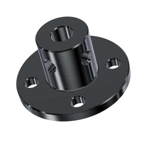 Two Pack Rigid Flange Shaft Coupling 3mm Bore 10mm Outer Diameter 70mm Long Black Metal Connector For CNC Machining And DIY Projects Chromium Plated Iron C45 Steel Built For Strength And Precision