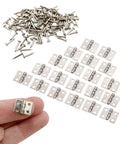 Miniature Brass Hinges Set With 20 Pieces 1 x 0.8 Cm Folding Butt Hinges Plus 80 Replacement Nails for cabinets and boxes