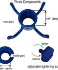 4 Prong Beach Umbrella Hook Hanging Organizer For Towels Hats Clothes Cameras Sunglasses And Bags Blue Durable Plastic components