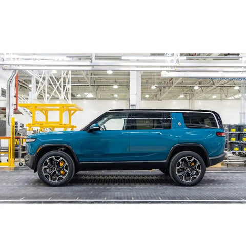 Premium Aluminum Roof Rack Cross Bars For Rivian R1S Vehicles 2022 To 2025 Featuring Locking Keys Heavy Duty Build No Sweat Installation Great For Hauling Camping Gear Weekending Trips