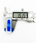 1pcs 15 * 15 * 40mm Square Column Water Level Meter Spirit Level Bubble measured at 15.15mm using a digital caliper.