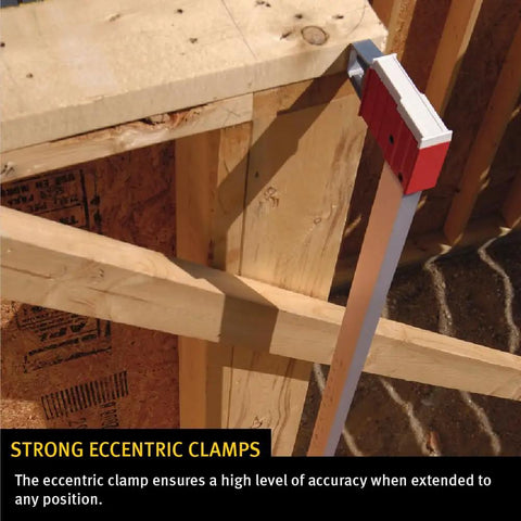 Heavy Duty Extendable Plate Level For Tall Installations 7 To 12 Feet Adjustable Height Range Precision Jobsite Tool Reinforced Frame For High Walls And Big Windows Solid As A Rock For Any Pro Crew