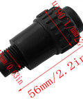 2 Pack Thread Oil Plug Connector For Air Compressor 3/8BSPT Male 16x1.5 Black Plastic Oil Cap Plug Spare Fittings Durable Oil Resistant Mini Inlet Outlet Design, 56mm