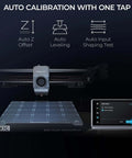 K1C 3D Printer Crazy Fast CoreXY System With 600 Millimeters Per Second Print Speed And 20000 Millimeters Per Second Squared Acceleration, showing auto leveling screen and printer bed