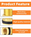 Close-up of Brass 1-1/2 Inch Female To 2 Inch Male Bulkhead Tank Connector Fitting With Rubber Ring showcasing workmanship and threads