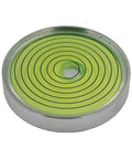 Horizontal Bead Metal Round Universal Spirit Level Bubble Green in White Diameter 25mm-60mm 1Piece(JYF30-6010QQ) from above.