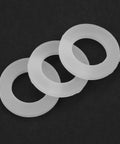 12 Piece Silicone Washer Gasket Set With Half Inch Sealing O Rings, White Flat Gaskets And Wave Lock Washers For Bellows Hoses, Automotive And Plumbing Use