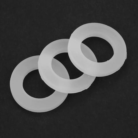 12 Piece Silicone Washer Gasket Set With Half Inch Sealing O Rings, White Flat Gaskets And Wave Lock Washers For Bellows Hoses, Automotive And Plumbing Use
