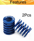 Two Pack Blue Light Load Die Springs For 3D Printers, 20 Mm Outer Diameter, 10 Mm Inner Diameter, 25 Mm Long, Closed Design High Precision, Compact And Durable Springs Ideal For Light Load Extrusion And Printer Mechanisms. Blue 2pcs springs