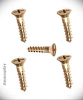 Ten By One And A Half Inch Silicon Bronze Wood Screws Flat Head Frearson Drive Set Of Twenty Five Built To Last In Any Job Site Indoors Or Outdoors Rust Resistant Heavy Duty Woodworking Fasteners displayed on white background