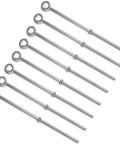 Eight Pack One Half Inch By Eighteen Inch Beefy Eye Bolts With Nuts Hot Dip Galvanized Heavy Duty Rigging Anchor Points