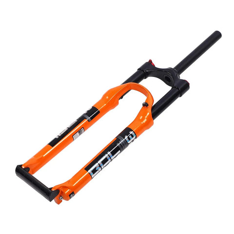 Beefy Air Suspension Front Fork for Mountain Bikes, 29 Inch Magnesium Alloy Damping System With Lockout, Lightweight, Orange Finish