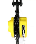 Straight Up Heavy Duty Manual Chain Hoist With 20 Ton Capacity Industrial Rigging Kit featuring a yellow pulley block and load chain.