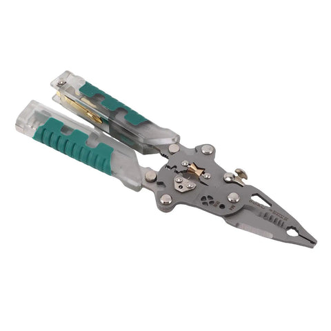 Bewinner 20 In 1 Wire Stripper Pliers With Voltage Detection, Folding Crimping Tool For Awg 20-10, Industrial Grade Crv Steel with rubber grips.