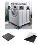8 Piece Black Beefy Neoprene Foam Anti Vibration Pads With Adhesive Backing under washing machine for noise reduction