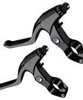 4 Piece Bicycle Brake Kit With Aluminum Alloy Levers And Front And Rear Cables For Mountain Road And MTB Bikes Black Includes Left And Right Levers