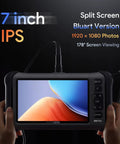 7 Inch IPS Endoscope With Lights And 1080P Triple Lens Borescope Tool screen and buttons view on display
