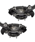 2 Piece Front Steering Knuckles And Wheel Bearing Hubs Assembly For 2001 2002 Honda Civic Replacement Kit with cast iron construction.