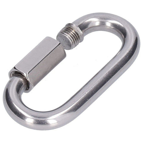 10 Pack Quick Link Connectors in Stainless Steel 304 Built Tough Heavy Duty Carabiner Style Chain Links Threaded Locking
