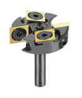 Two Plus Two Flute Slab Flattening Router Bit With One Quarter Inch Shank And One And One Quarter Inch Cutting Diameter Carbide Insert