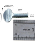 Heavy Hitting 20 Pack Galvanized Carbon Steel Thumb Screws 1/4 Inch 20 Thread By 3/4 Inch Length close-up with dimensions