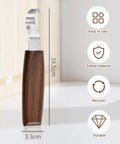 Rugged Reliable Hook Knife With Leather Sheath For Wood Carving Sweet Precision Spoon And Bowl Gouge Kit showing stainless steel blade and wooden handle.