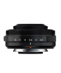 Side view of Weather Resistant Prime Lens XF27mmF2.8 R WR for X Series Cameras with aperture ring markings.