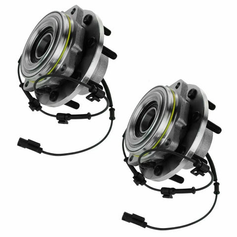 Two Piece Front Wheel Hub And Bearing Set For Four Wheel Drive Vehicles Direct Fit Bolt In For Easy Install Left And Right Front Sides With Premium Tapered Roller Bearings Hub Assembly BHA53737 To Replace Worn Hubs And Restore Smooth Steering