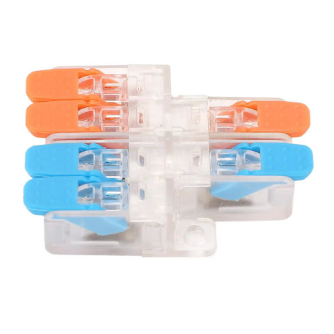 10 Pack Lever Wire Nut Connectors 2 In 4 Out Quick Wiring Connector Set 0.5 To 6mm² Copper Conductor 41A 450V Splice Kit