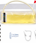 Slick Wearable Urinal Kit For Adults featuring adjustable strap, clear pouch, and accessories for discreet use.
