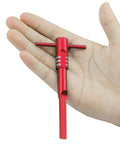 Hand holding Pro Grade Ignition Switch Housing Alignment Tool For 2014 To 2020 Touring Motorcycles Red Aluminum Alloy