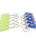 Green and Blue for acrylic Square for spirit Level Bubble Inclinometer set of keychain levels in yellow and blue.