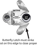Chain Link Fence Butterfly Gate Latch For 1-5/8 Inch Gate Frame And 2-3/8 Inch Gate Post Galvanized Automatic Gate Latch