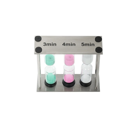 Go To Desk Timer With Brushed Stainless Steel Frame Three In One 3 4 5 Minute Kitchen Timers For Tea Coffee And Cooking