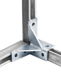 Two Pack Double Corner Connector For One And Five Eighths Inch Strut Channel Wing Shaped Fitting Brackets installed in strut system