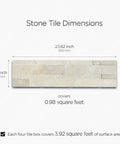 Dimensions of Peel And Stick Self Adhesive Removable 3D Stone Tiles For Kitchen Backsplash And Bathroom 12-Pack Tropical Brown Easy