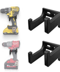 Heavy Duty Power Tool Organizer Gear Set With Pegboard Wall Rack For Cordless Drills Saws And Grinders Stainless Steel Two Prong Hook System Space Saving Storage