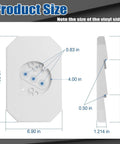 Pro Level 3 Pack Vinyl Siding Mounting Blocks For 1 2 Inch Lap Double And 4 Inch Siding With Built In Electrical Box product size diagram, dimensions labeled.