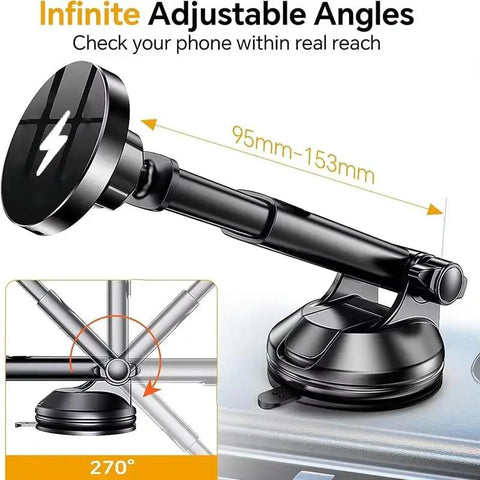 Legit Magnetic Wireless Car Charger With Hella Secure N55 Magnets And Quick Charge Universal Phone Mount delivers adjustable angles and 15w charging.