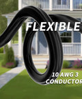 Flexible view of Beefy Heavy Duty 25 Ft 10 Gauge Outdoor Extension Cord With Lighted Indicator Waterproof SJTW 15 Amp 1875 Watt