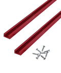 Two Slick 24 Inch Universal T Tracks With Predrilled Holes Heavy Duty Aluminum Extrusion for Workbenches, Jigs, Fixtures.