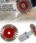Badass Heavy Duty Precision Setup With Ultra Thin Diamond Saw Blades And Swappable M14 Threaded Shaft handling marble granite angle grinder detail work.