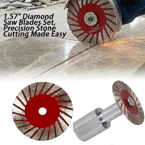 Badass Heavy Duty Precision Setup With Ultra Thin Diamond Saw Blades And Swappable M14 Threaded Shaft handling marble granite angle grinder detail work.