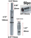 3/8 Inch 16 Internal Thread Drop In Anchors Zinc Plated Wedge Anchors For Concrete Brick Block With 50 Pcs And 2 Hand Setting Tools Included