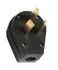 Heavy Duty Nema 10-50P Plug For Electric Dryer And Range 50 Amp 125 250 Volt three wire power connector with brass contacts.