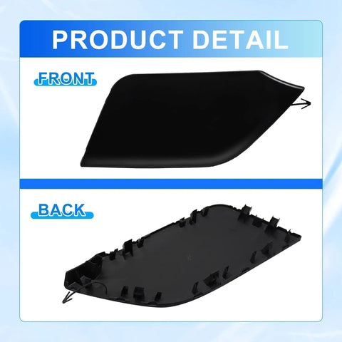 Front Bumper Tow Hook Cover For Nissan Rogue 2017 2018 2019 2020 CVT AWD FWD Hybrid Replaces 622A0-6FV0A 622A0-6FL0H front and back view