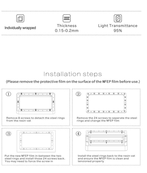 Top Shelf nFEP PFA Release Film For Resin 3D Printers 220X310Mm Hassle Free Swap Bottom Membrane Upgraded Classic Fep Sheet With Legit Smoother Prints And Rock Solid Durability For Mighty 8K Systems